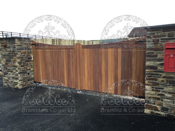 Iroko Hard Wood gates, Barnstaple, Devon